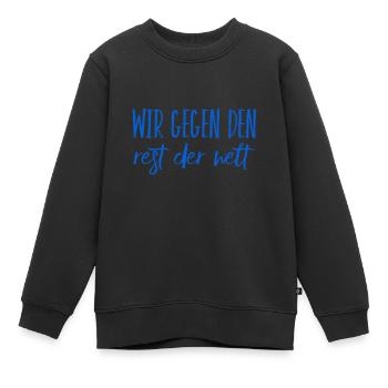 Teamwork - Kinder Premium Organic Sweatshirt - Schwarz - Vorne - AI Model Kid Female (0cm)