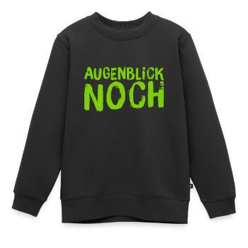 warte kurz - Kinder Premium Organic Sweatshirt - Schwarz - Vorne - AI Model Kid Female (0cm)