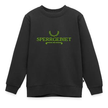 das ist Sperrgebiet - Kinder Premium Organic Sweatshirt - Schwarz - Vorne - AI Model Kid Female (0cm)