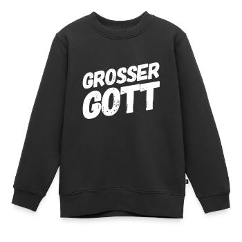 das kam unerwartet - Kinder Premium Organic Sweatshirt - Schwarz - Vorne - AI Model Kid Female (0cm)