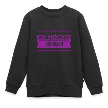 schreien wäre toll - Kinder Premium Organic Sweatshirt - Schwarz - Vorne - AI Model Kid Female (0cm)