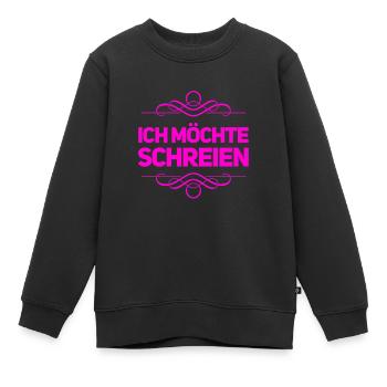 schreien geht immer - Kinder Premium Organic Sweatshirt - Schwarz - Vorne - AI Model Kid Female (0cm)