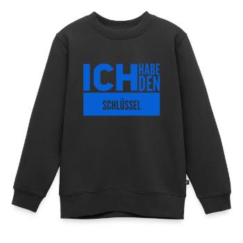 damit komme ich rein - Kinder Premium Organic Sweatshirt - Schwarz - Vorne - AI Model Kid Female (0cm)