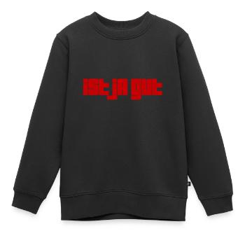 bleib cool - Kinder Premium Organic Sweatshirt - Schwarz - Vorne - AI Model Kid Female (0cm)