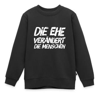 die Ehe verändert - Kinder Premium Organic Sweatshirt - Schwarz - Vorne - AI Model Kid Female (0cm)
