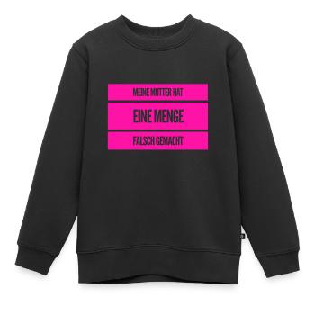 Fehler einer Mutter - Kinder Premium Organic Sweatshirt - Schwarz - Vorne - AI Model Kid Female (0cm)