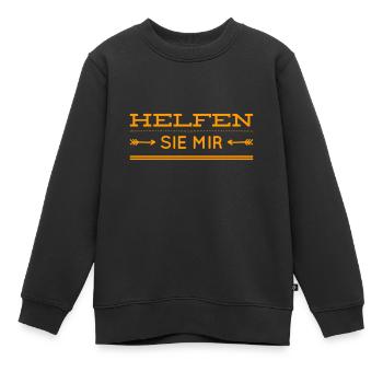 Hilfe geht immer - Kinder Premium Organic Sweatshirt - Schwarz - Vorne - AI Model Kid Female (0cm)