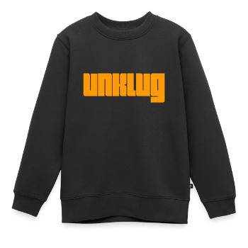 dumm - Kinder Premium Organic Sweatshirt - Schwarz - Vorne - AI Model Kid Female (0cm)