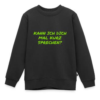bereit zu reden - Kinder Premium Organic Sweatshirt - Schwarz - Vorne - AI Model Kid Female (0cm)