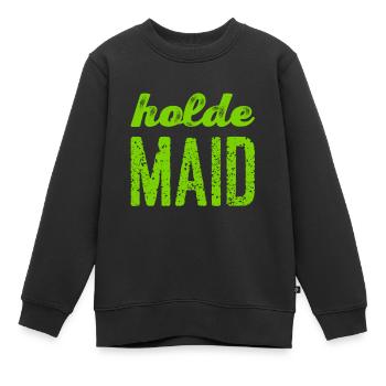ich bin eine holde Maid - Kinder Premium Organic Sweatshirt - Schwarz - Vorne - AI Model Kid Female (0cm)