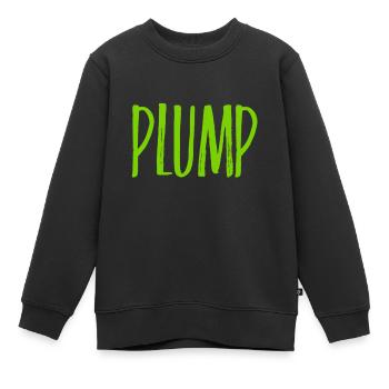 ich bin plump - Kinder Premium Organic Sweatshirt - Schwarz - Vorne - AI Model Kid Female (0cm)