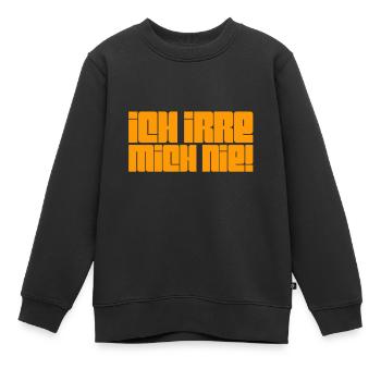 ich bin perfekt - Kinder Premium Organic Sweatshirt - Schwarz - Vorne - AI Model Kid Female (0cm)