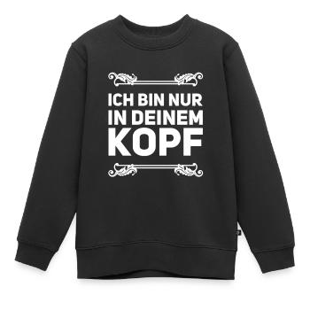 in deinem Kopf - Kinder Premium Organic Sweatshirt - Schwarz - Vorne - AI Model Kid Female (0cm)