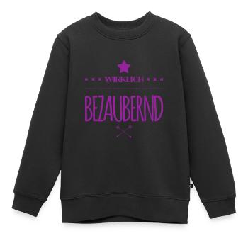 ich bin richtig bezaubernd - Kinder Premium Organic Sweatshirt - Schwarz - Vorne - AI Model Kid Female (0cm)
