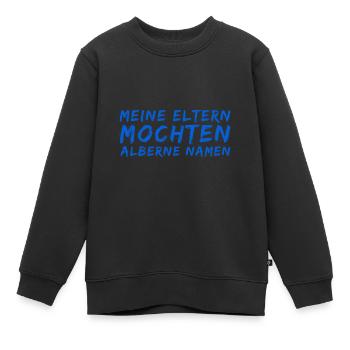 komischer Name - Kinder Premium Organic Sweatshirt - Schwarz - Vorne - AI Model Kid Female (0cm)