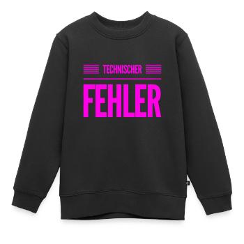 hier ist was kaputt - Kinder Premium Organic Sweatshirt - Schwarz - Vorne - AI Model Kid Female (0cm)
