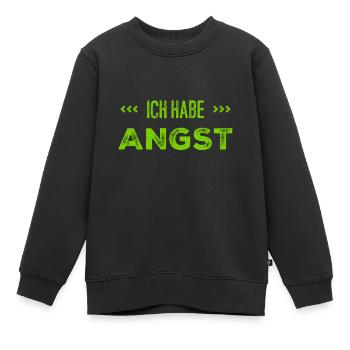 ich fühle Angst - Kinder Premium Organic Sweatshirt - Schwarz - Vorne - AI Model Kid Female (0cm)