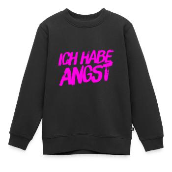 ich spüre Angst - Kinder Premium Organic Sweatshirt - Schwarz - Vorne - AI Model Kid Female (0cm)
