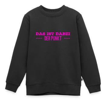 das ist mein Punkt - Kinder Premium Organic Sweatshirt - Schwarz - Vorne - AI Model Kid Female (0cm)