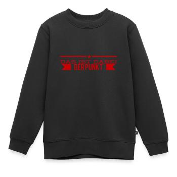 das ist mein Punkt - Kinder Premium Organic Sweatshirt - Schwarz - Vorne - AI Model Kid Female (0cm)