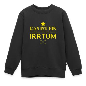 irren ist menschlich - Kinder Premium Organic Sweatshirt - Schwarz - Vorne - AI Model Kid Female (0cm)