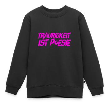 Trauer hilft - Kinder Premium Organic Sweatshirt - Schwarz - Vorne - AI Model Kid Female (0cm)