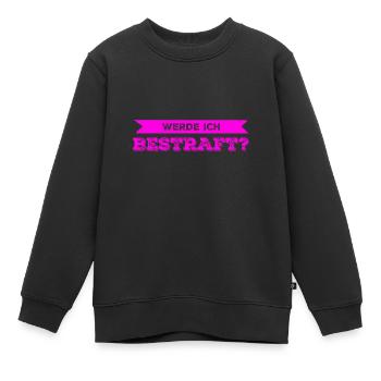 muss ich bestraft werden? - Kinder Premium Organic Sweatshirt - Schwarz - Vorne - AI Model Kid Female (0cm)