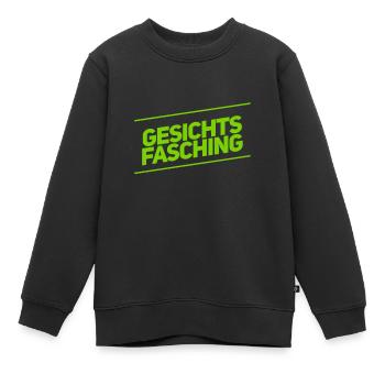 ich feiere Gesichtsfasching - Kinder Premium Organic Sweatshirt - Schwarz - Vorne - AI Model Kid Female (0cm)