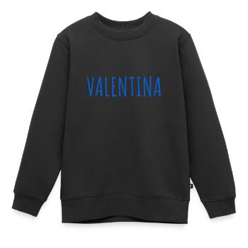 ich bin eine Valentina - Kinder Premium Organic Sweatshirt - Schwarz - Vorne - AI Model Kid Female (0cm)