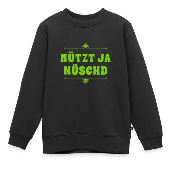 ich habe die richtige Einstellung - Kinder Premium Organic Sweatshirt - Schwarz - Vorne - AI Model Kid Female (0cm)