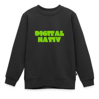 ich mag es digital - Kinder Premium Organic Sweatshirt - Schwarz - Vorne - AI Model Kid Female (0cm)
