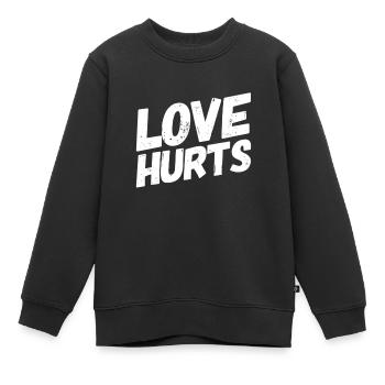Liebe und Schmerz - Kinder Premium Organic Sweatshirt - Schwarz - Vorne - AI Model Kid Female (0cm)