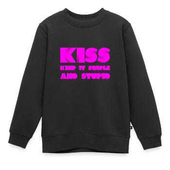 einfach ist besser - Kinder Premium Organic Sweatshirt - Schwarz - Vorne - AI Model Kid Female (0cm)