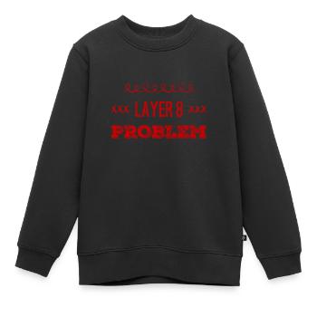 Layer 8 again - Kids Premium Organic Sweatshirt - black - Front - AI Model Kid Female (0cm)