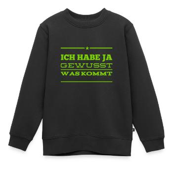 es war klar - Kinder Premium Organic Sweatshirt - Schwarz - Vorne - AI Model Kid Female (0cm)