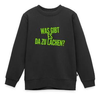 das ist nicht komisch - Kinder Premium Organic Sweatshirt - Schwarz - Vorne - AI Model Kid Female (0cm)