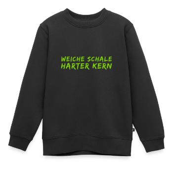 harter Kern - Kinder Premium Organic Sweatshirt - Schwarz - Vorne - AI Model Kid Female (0cm)