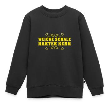 meine Schale ist weich - Kinder Premium Organic Sweatshirt - Schwarz - Vorne - AI Model Kid Female (0cm)