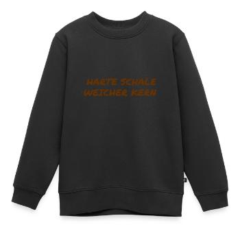 meine Schale ist hart - Kinder Premium Organic Sweatshirt - Schwarz - Vorne - AI Model Kid Female (0cm)