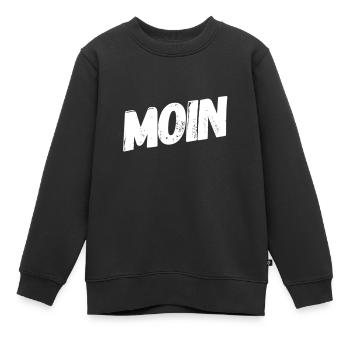 guten Morgen auf norddeutsch - Kinder Premium Organic Sweatshirt - Schwarz - Vorne - AI Model Kid Female (0cm)