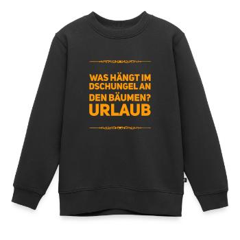 ab in den Dschungel - Kinder Premium Organic Sweatshirt - Schwarz - Vorne - AI Model Kid Female (0cm)