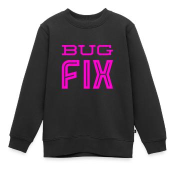 Bugfix ist spitze - Kinder Premium Organic Sweatshirt - Schwarz - Vorne - AI Model Kid Female (0cm)