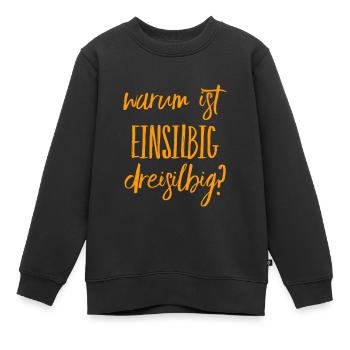 verwirrende Sprache - Kinder Premium Organic Sweatshirt - Schwarz - Vorne - AI Model Kid Female (0cm)