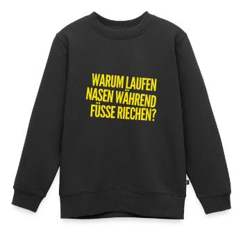 ich verstehe es nicht - Kinder Premium Organic Sweatshirt - Schwarz - Vorne - AI Model Kid Female (0cm)