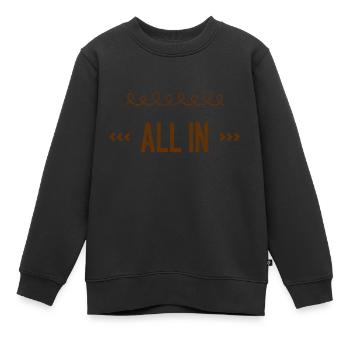ich wette alles - Kinder Premium Organic Sweatshirt - Schwarz - Vorne - AI Model Kid Female (0cm)