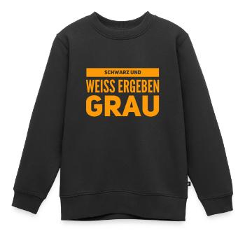 so entsteht grau - Kinder Premium Organic Sweatshirt - Schwarz - Vorne - AI Model Kid Female (0cm)