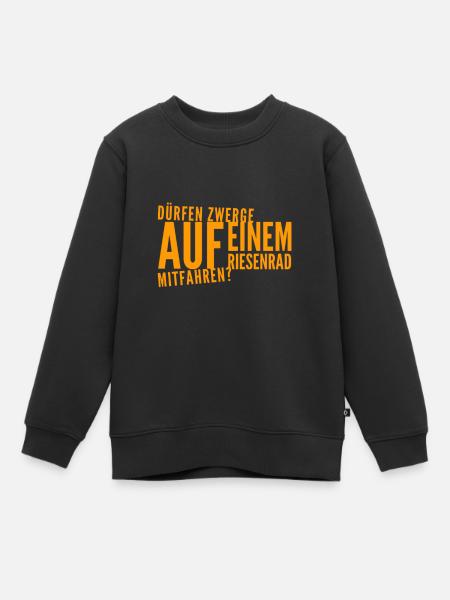 Zwerge auf dem Riesenrad - Kinder Premium Organic Sweatshirt - Schwarz