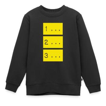 Compte à rebours - Sweat Premium enfant bio - noir - Devant - AI Model Kid Female (0cm)