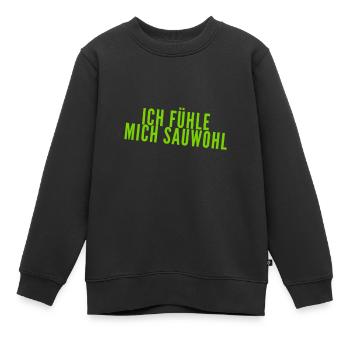 Je me sens bien - Sweat Premium enfant bio - noir - Devant - AI Model Kid Female (0cm)