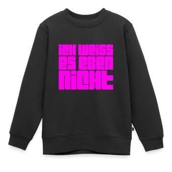 ich habe keine Idee - Kinder Premium Organic Sweatshirt - Schwarz - Vorne - AI Model Kid Female (0cm)